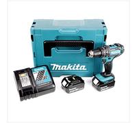 Makita DHP 482 RFJ - 18 V Li-Ion Perceuse visseuse à percussion sans fil + Coffret Makpac + 2 x Batteries BL 1830 3,0 Ah + Chargeur DC 18 RC