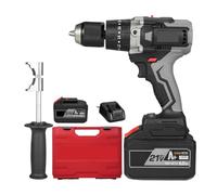 Perceuse À Percussion 21 V, Tournevis Électrique Sans Fil, Batterie 258TV/198TV, Couple Maximal 200 N.m, 20 + 3 Positions, Vitesse Variable 0-2150 RMP Capacité De PerçAge Maximale(528TV 6.0Ah)