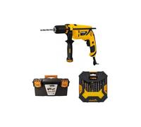 Perceuse à percussion 600W + Coffret à outils 50 pièces + Boîte à outils VITO
