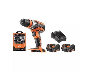 Perceuse à percussion AEG 18V - 2 batteries 4.0Ah - 1 chargeur BSB18C2XLI-402CA