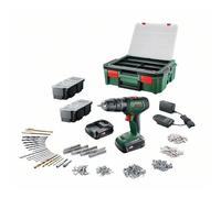 Perceuse à percussion Bosch UniversalImpact 18 V (2 batteries 1,5 Ah + SBX + 241 accessoires)