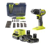 Perceuse à percussion Brushless 18V ONE+™ + 2 batteries 2/4Ah + 59 accessoires - RPD18BL1-2C42TA59 RYOBI