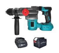 Perceuse À Percussion Électrique Sans Balais 26 Mm Marteau Rotatif 2 Modes Outils Électriques Fil Multifonctions Compatible Avec Batterie 18 V Des Performances Puissantes(1PC 6.0Ah Battery)
