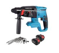 Perceuse À Percussion Électrique Sans Balais Multifonctionnelle Sans Fil Rechargeable Marteau Rotatif Outils Électriques For Batterie 18 V Robuste Et Facile à Utiliser(With Battery x 2)