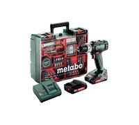 Perceuse à percussion METABO SB 18 L SET - 2 batteries 18V 2.0Ah, chargeur avec set d'accessoires - 602317870