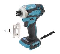 Perceuse à Percussion Sans Brosse 3 Vitesses, Jeu D'Outils avec 3 Lampes LED, Bleu Noir, Sans Batterie - Haute Efficacité, Contrôle Électronique Automatique, Parfaite pour