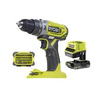 Perceuse à percussion sans fil 18V ONE+™ + 2 batteries 2Ah et 31 accessoires - R18PD2-220SA31 RYOBI