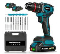 Perceuse à percussion sans fil - NEWBENY - NewBeny - Moteur sans balais - 25+3 réglages couple - 2x1500mAh