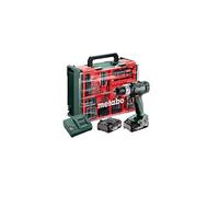 Metabo SB 18 L Set -Perceuse-visseuse à percussion sans fil + 2 batteries, + chargeur, + mallette, + accessoires, brush