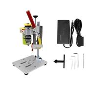 Perceuse à pilier d'établi, Mini perceuse de bureau de précision avec table coulissante CNC, moteur 795, mandrin B12 for bricolage, artisanat du bois, fabrication de bijoux(Set1)