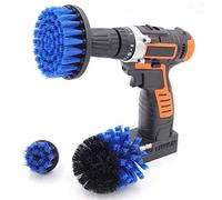 Perceuse Brosse, Yefun 3 Pices/Set Scrubber Brosse de Nettoyage lectrique & Power Scrubbing Brush pour Tapis de Terrasse Terrasse Carrelage Salle de Bain Nettoyage Nettoyant Bleu