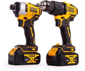 Perceuse combinée + visseuse à percussion DeWALT Twinpack DCK2062M2T