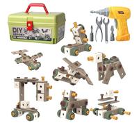 Perceuse de construction pour - Ensemble complet d'activités de boîte à outils, kit d'apprentissage de construction engageant, jeu d'assemblage en atelier, utilisation d'outils de réparation s