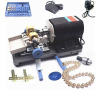 Perceuse de Perles 450 W, Perceuse de Corail, Machine de Perçage D'ambre avec Plaque de Sable, Cadre en Fer, Mandrin de 6,5 Mm, Perçage Symétrique, Vitesse Réglable pour Outils de Bijoux en Pierre D'a