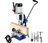 Perceuse d'établi, 1/2 CV, 1700 tr/min, Perceuse à colonne avec établi mobile, Perceuse de trous creux, Pour le perçage de trous ronds, carrés ou carrés spéciaux dans le bois