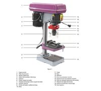 Perceuse d'établi 0.3 kW capacité maxi 13 mm avec étau - star 13 pe - Sidamo