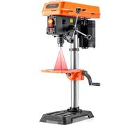 Perceuse d'établi VEVOR 254 mm, moteur à induction 6,2 A, perceuse d'établi à vitesse réglable 510 / 780 / 1300 / 1820 / 2430 tr/min, table de travail inclinable de 0 à 45°, lampe de travail LED, pour