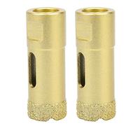 Perceuse Diamantée 22mm, Mèche Foret Trépan à Soudure, 2 Pièces - Lame Durable, Évacuation Optimisée, Usage Béton et Marbre