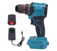 Perceuse électrique sans fil, 2 vitesses, sans balais, Li-Ion, ensemble de tournevis, torsion 55N, 26 réglages avec chargeur de batterie, mandrin sans clé 3/8 pouces, lumière LED,