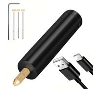 Perceuse électrique USB rotative avec forets pour bois, plastique, PCB, gravure et sculpture de bijoux, mini stylo à main rechargeable, 0,8/1,0/1,2 mm, construction en métal et plastique