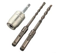 Perceuse électrique vers marteau électrique Poignée carrée avec trou de 10 mm pour travaux de burinage et de rainurage Finition argentée (A)