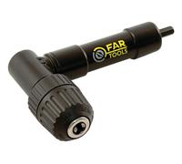 Fartools Adaptateur pour perçage vissage angulaire 90°, mandrin auto-serrant sans clef 1,5-10mm, compatible avec forets bois et métal, orientable à 360°