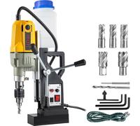 perceuse magnétique 1100 W - Carotteuse électrique 12000 N - Perceuse industrielle 580 tr/min - 7 mèches - Profondeur jusqu'à 55 mm - Puissance maximale pour applications professionnelles.