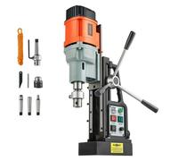 VEVOR Perceuse Magnétique 1500 W, Perceuse à Colonne Portable, Force 13000 N, Vitesse 0-600 tr/min, Diamètre d'Alésage de 60 mm, Cône Morse, Taraudage M3-M16, pour Surfaces Métalliques, Rénovation