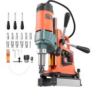 Perceuse magnétique VEVOR 1400 W 50 mm de diamètre de perçage, direction réversible, foret magnétique pour surfaces métalliques, carotteuse électrique avec 11 carottes pour l'industrie bricolage Orang