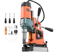 Perceuse magnétique VEVOR 1400 W 50 mm de diamètre de perçage réglable de 0 à 850 tr/min, sens réversible, perceuse magnétique pour surfaces métalliques, carotteuse électrique pour l'industrie du bric
