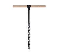 Perceuse manuelle et tarière à bois manuelle pour abri de camping en bois, foret de survie manuel multifonction avec un bâton en bois, tarière manuelle pour le travail du bois pour fixer (0.4in)