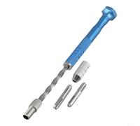 Perceuse manuelle étendue avec fonction automatique pour perçage de circuits imprimés en plastique de 0,5 à 3 mm, outil en métal bleu pour bois et plastique, 1 paquet