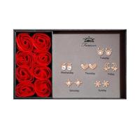 Perceuse Perceuse Moules Kits For Women Chunky Chain Open Hoops Dangle Earring Packs For Birthday Christmas Fashion Jewelry Or Valentine's Day Bracelets Trousse Boîte Bijoux (Black, One Size)