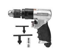 Perceuse Pneumatique, 3/8in Outil de Forage Pistolet à Air Comprimé Type Outil à Main Pneumatique Autobloquant à Trois Griffes 1600 tr/min