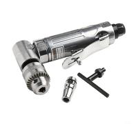 Perceuse pneumatique à angle droit de 6,35 mm à haute vitesse coudée à 90 ° avec coque en alliage, échappement à faible vibration pour perçage de précision dans des espaces étroits, équipement