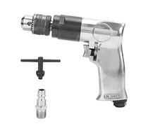 Perceuse pneumatique CW CCW, perceuse portative en acier allié avec clé, buse d'air, perceuse à bois pneumatique professionnelle robuste pour le travail du bois et la construction (Style européen)