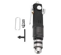 Perceuse pneumatique industrielle à air, type droit, rotation CW/CCW, perceuse à air à mandrin de 3/8 pouce pour quincaillerie de mobilier, outil à air réversible avec régulation