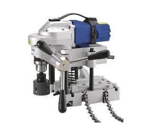 Perceuse pour scie à trépan jusque ø 127 mm 1,1 kW avec chaîne pour tubes de 32 à 203 mm niveau à bulle intégré Metallkraft RB127