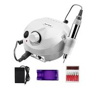 Perceuse professionnelle 35000 tr/min for ongles, ponceuse à électrique for enlever le gel, perceuse portable, équipement de manucure , Faibles vibrations(blanc)