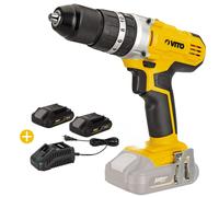 Perceuse sans fil 20V + 2 Batteries Lithium 2AH + Chargeur Rapide VITO EGO LI