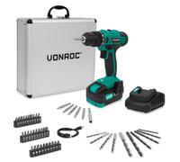 Perceuse sans fil 20V | avec batterie 4.0Ah, chargeur et 46 accessoires dans une mallette premium