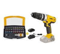 Perceuse sans fil 20V + Batterie Lithium 4Ah + 32 embouts Vissage + Chargeur Rap