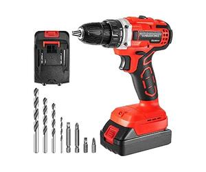 Perceuse sans fil 20V tournevis sans brosse électrique Mini pilote d'alimentation sans fil batterie Lithium-Ion cc outils de forage à 2 vitesses