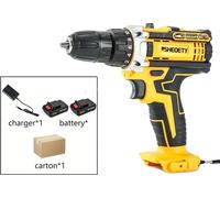Perceuse sans fil, design ergonomique, lumière LED intégrée, 2 batteries, EU