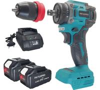 Perceuse sans fil, fonctionnalité 2 en 1, moteur 18V sans balais, batterie 2PCS 40Ah, EU