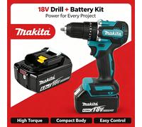 Perceuse sans fil Makita DDF487 10 mm à couple élevé, kit complet, visseuse électrique sans balais 18 V LXT, assemblage complet avec batteries au lithium BL1860B BL1840, livraison rapide 1PCSDDF487