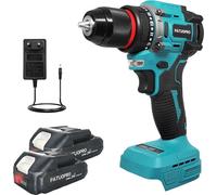 Perceuse sans fil, taille de mandrin 10 mm, couple maximum 60-100 Nm, moteur sans balai, batterie 2STK 20Ah, EU