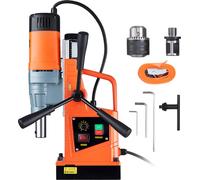 Perceuse VEVOR, 1550 W 50 mm de diamètre de perçage, 2922 lbf Perceuse magnétique de puissance, 500 PRM, 10 vitesses, Perceuse électrique pour surfaces métalliques, industrie et bricolage