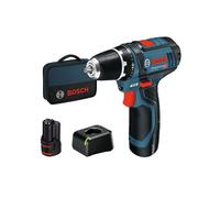 Perceuse-visseuse 12 V GSR 12V-15 + 2 batteries 2 Ah + chargeur + sacoche BOSCH 060186810F
