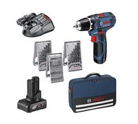 Bosch GSR 12V-15 Professional 1300 tr/min 600 g Noir, Bleu